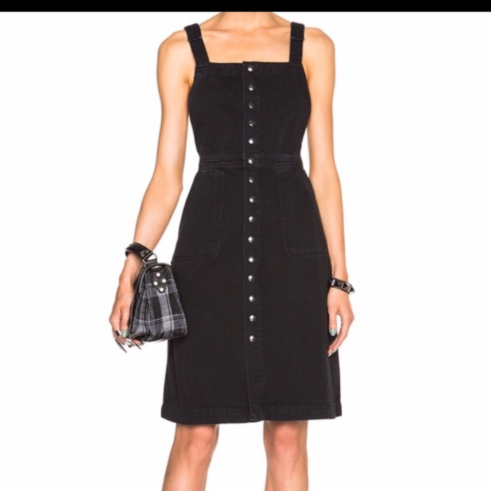 M.i.H Jeans Button Down Denim Overall Dress size Large NWT!